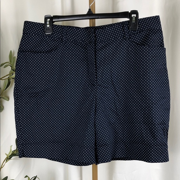 Ellen Tracy Pants - Polka Dot Navy Women's Shorts Sz 12 (B1)
